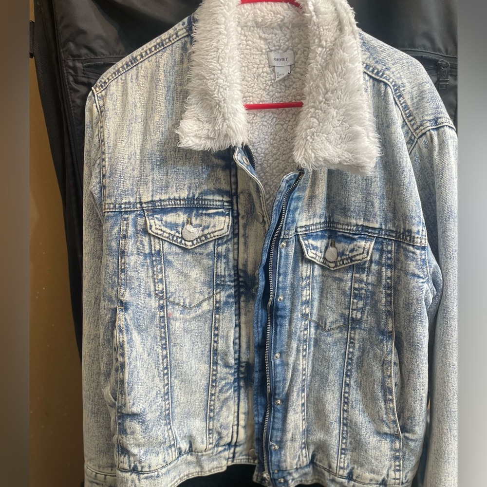 Forever 21 White Sherpa Jacket